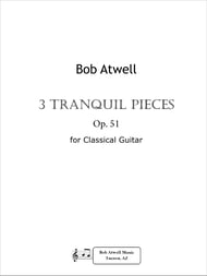 3 Tranquil Pieces Guitar and Fretted sheet music cover Thumbnail